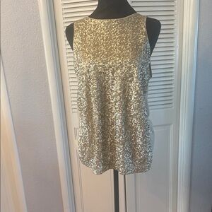 Express Gold Sequin Blouse